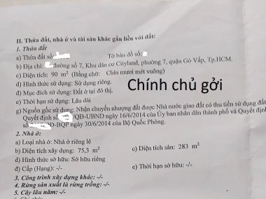 Giảm sâu, Khu KDC Cityland, nhà mặt tiền đường số 7, hướng Tây Tứ Trạch, kiểu Châu Âu