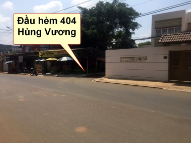 Bán Đất thổ cư hẻm 404 Hùng Vương - Tp BMT. Dt: 5x22m Tc 100%. Giá chỉ 1.8 tỷ