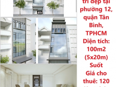 Cần Cho thuê nhanh căn nhà vị trí đẹp tại phường 12, quận Tân Bình, TPHCM