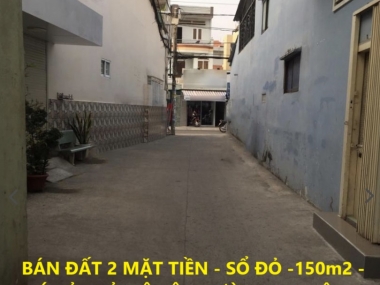 BÁN ĐẤT 2 MẶT TIỀN - SỔ ĐỎ -150m2 - GIÁ RẺ - HẺM Ô TÔ PHƯỜNG 6, QUẬN 8, TP Hồ Chí Minh