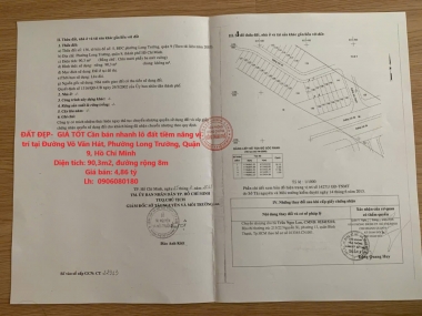 ĐẤT ĐẸP-  GIÁ TỐT Cần bán nhanh lô đất tiềm năng vị trí tại quận 9, TPHCM