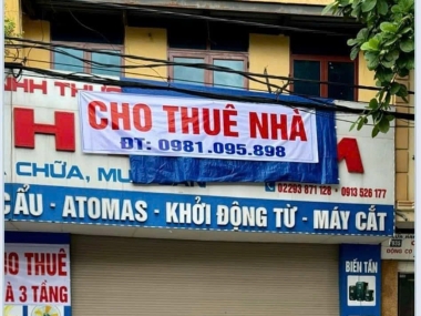 CHO THUÊ MẶT BẰNG KINH DOANH 3 TẦNG TẠI 933 TRẦN VĂN ĐẠO, VÂN GIANG, TP NINH BÌNH