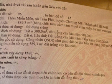 ĐẤT ĐẸP CHÍNH CHỦ-  Cần Bán Nhanh Lô Đất Đường Hồ Chí Minh, Miếu Môn, Trần Phú, Chương Mỹ, Hà Nội