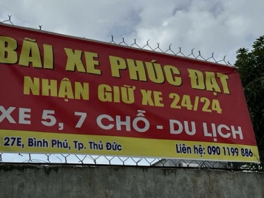 Dịch vụ bãi giữ xe ô tô 24/24 tại Bình Phú, TP Thủ Đức, TP HCM